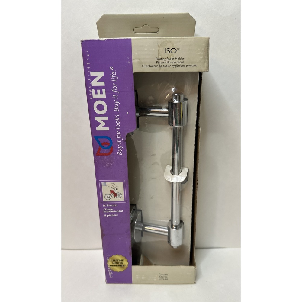 MOEN ISO Pivoting Double Post Toilet‎ Paper Holder in Chrome DN0708CH